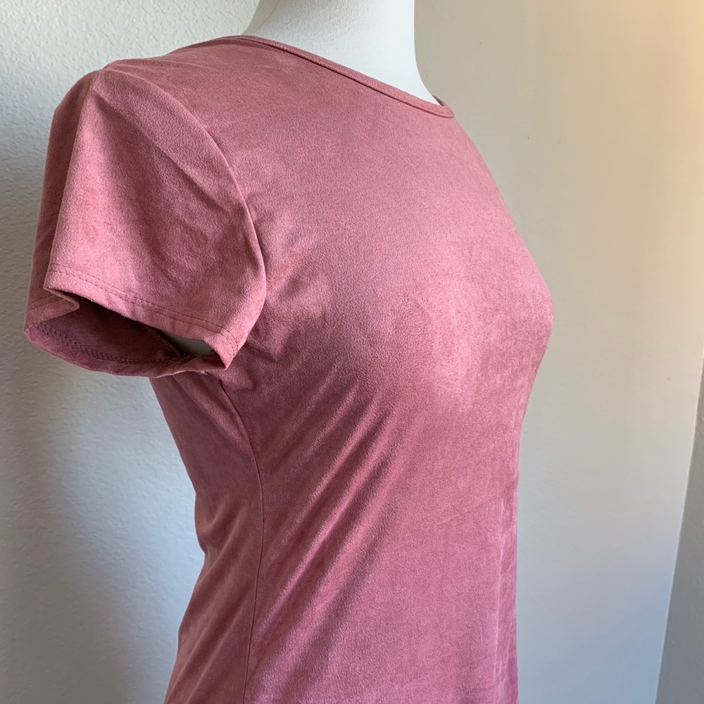TMG Suede Pink Mini Dress